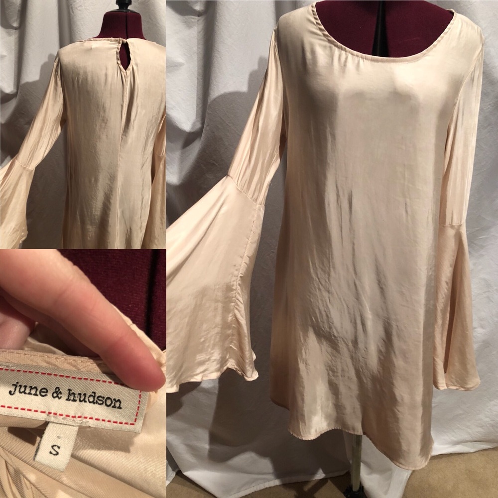 June and Hudson Crepe Long Sleeve Mini Dress